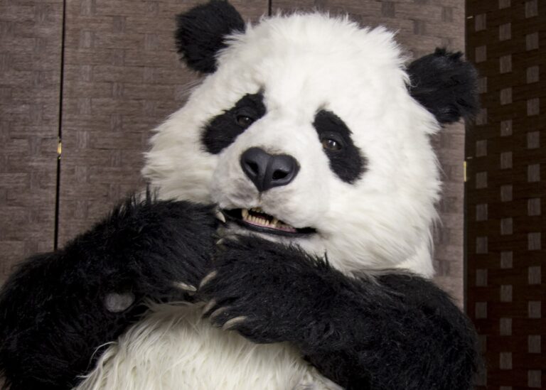 realistic animatronic panda bear costume