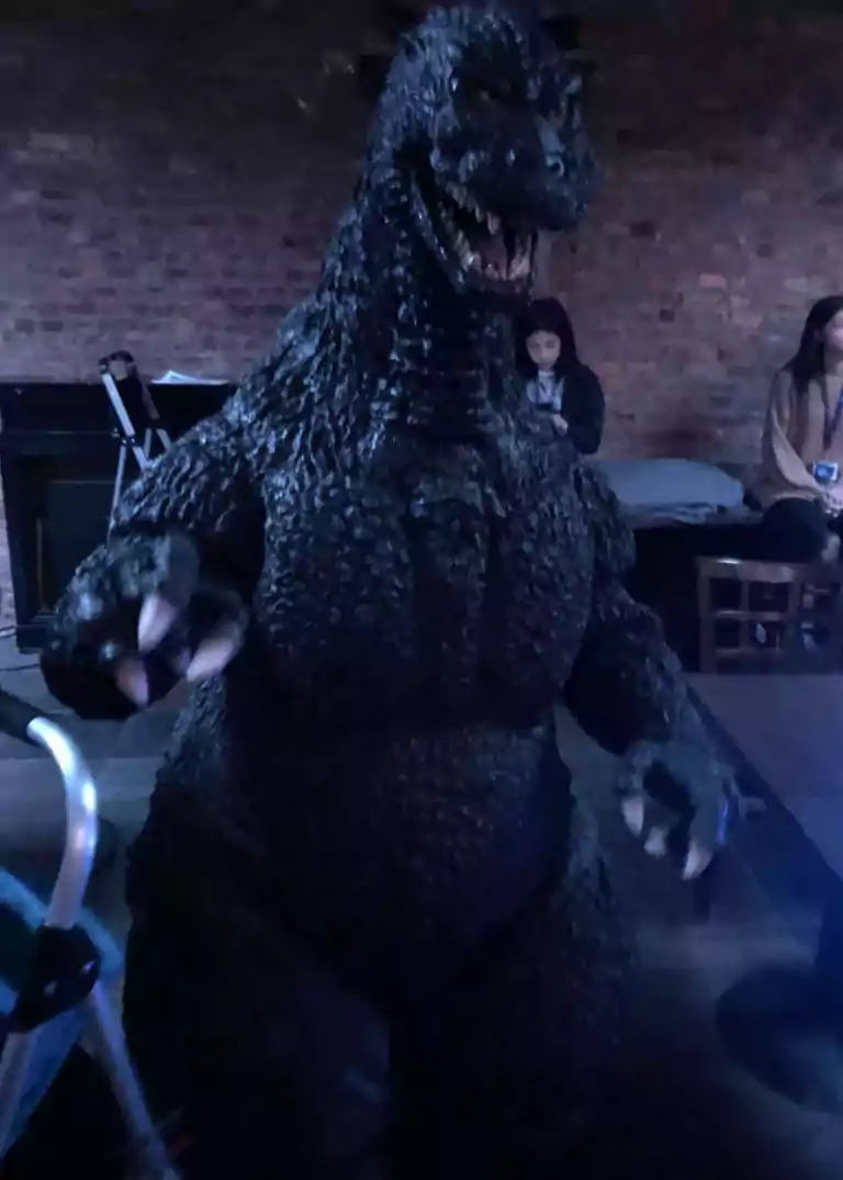 Godzilla visits the late show with Stephen Colbert