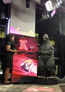 godzilla visits The build Studio NY with Monet xchange