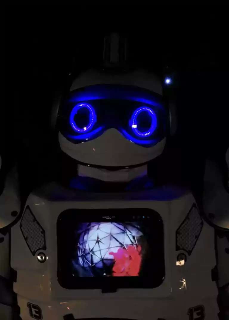 camera ready robot costume by animatronic bear studios