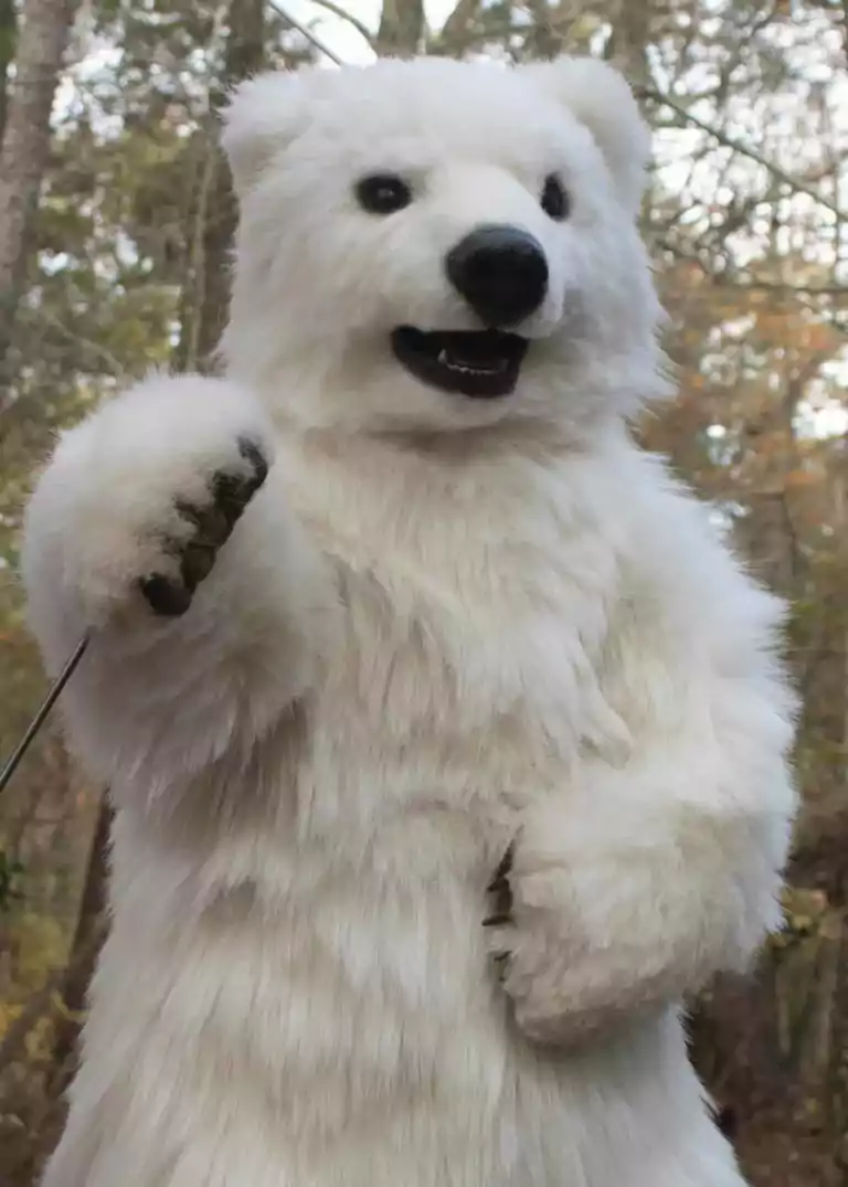 Realistic Polar Bear Costume Frostbite