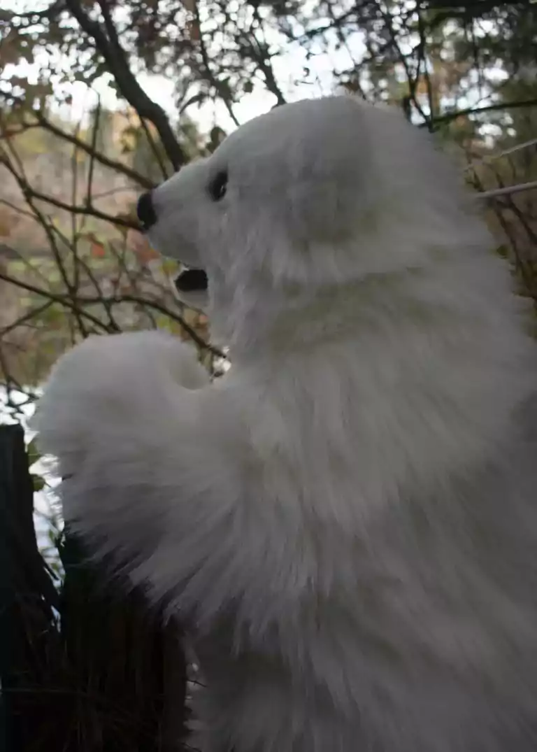 realistic baby polar bear puppet