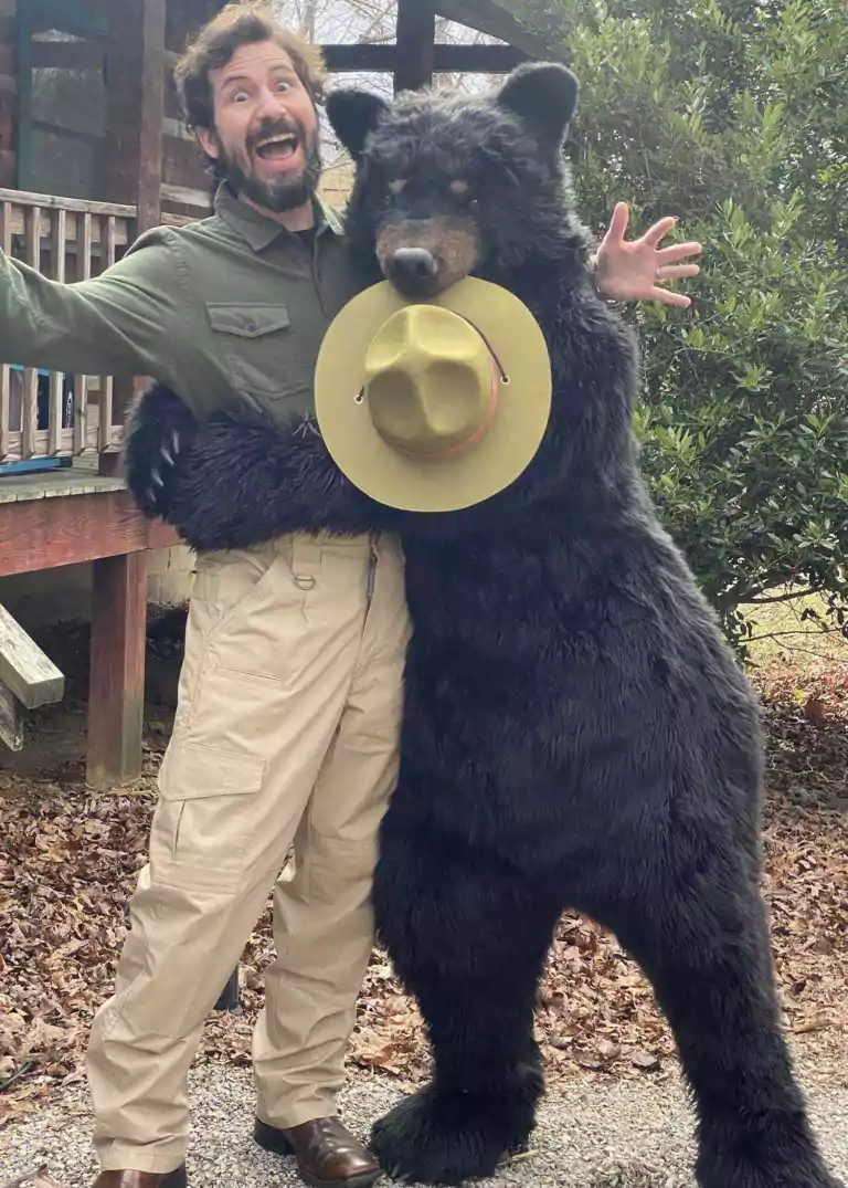 realistic black bear suit for big bear mountain dollywood