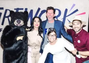 katy perry and matthew mason as the realistic bear party at the firework foundation